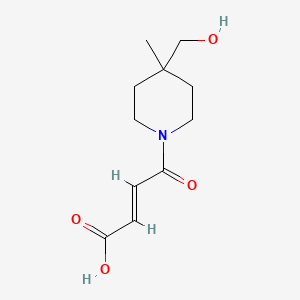 molecular formula C11H17NO4 B1491479 (E)-4-(4-(hydroxymethyl)-4-methylpiperidin-1-yl)-4-oxobut-2-enoic acid CAS No. 2023011-13-2