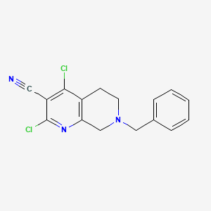 7-Benzyl-2,4-dichloro-5,6,7,8-tetrahydro-1,7-naphthyridine-3-carbonitrile