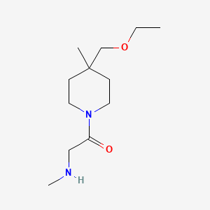 molecular formula C12H24N2O2 B1491480 1-(4-(乙氧甲基)-4-甲基哌啶-1-基)-2-(甲基氨基)乙烷-1-酮 CAS No. 2098047-79-9