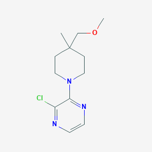 molecular formula C12H18ClN3O B1491482 2-Chloro-3-(4-(methoxymethyl)-4-methylpiperidin-1-yl)pyrazine CAS No. 2097999-08-9