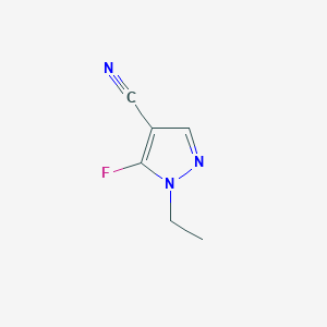 molecular formula C6H6FN3 B14914820 1-ethyl-5-fluoro-1H-pyrazole-4-carbonitrile 