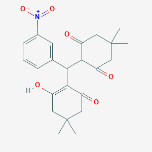 molecular formula C23H27NO6 B14914834 2-[(2-Hydroxy-4,4-dimethyl-6-oxo-1-cyclohexen-1-yl)(3-nitrophenyl)methyl]-5,5-dimethyl-1,3-cyclohexanedione 