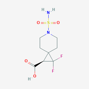 molecular formula C8H12F2N2O4S B14914843 (R)-2,2-Difluoro-6-sulfamoyl-6-azaspiro[2.5]octane-1-carboxylic acid 