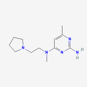 molecular formula C12H21N5 B14914860 n4,6-Dimethyl-n4-(2-(pyrrolidin-1-yl)ethyl)pyrimidine-2,4-diamine 