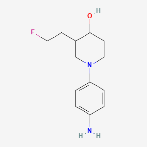 molecular formula C13H19FN2O B1491488 1-(4-Aminophenyl)-3-(2-fluoroethyl)piperidin-4-ol CAS No. 2098012-07-6