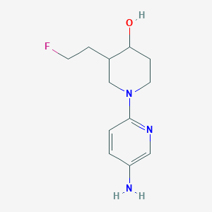 molecular formula C12H18FN3O B1491489 1-(5-Aminopyridin-2-yl)-3-(2-fluoroethyl)piperidin-4-ol CAS No. 2097998-90-6