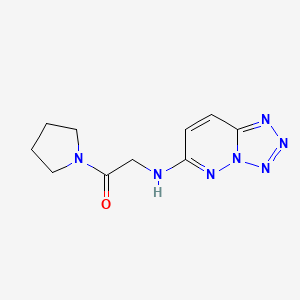 molecular formula C10H13N7O B14914899 1-(Pyrrolidin-1-yl)-2-(tetrazolo[1,5-b]pyridazin-6-ylamino)ethan-1-one 