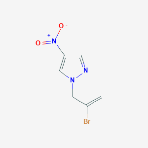 molecular formula C6H6BrN3O2 B14914904 1-(2-Bromoallyl)-4-nitro-1h-pyrazole 