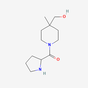 molecular formula C12H22N2O2 B1491491 4-(Hydroxymethyl)-4-methyl-1-prolylpiperidine CAS No. 2003989-85-1