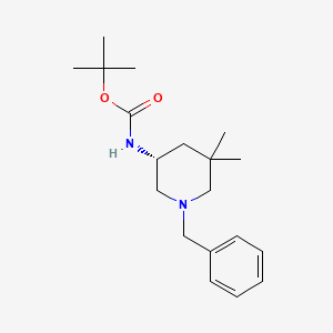 molecular formula C19H30N2O2 B14914922 (R)-tert-butyl (1-benzyl-5,5-dimethylpiperidin-3-yl)carbamate 