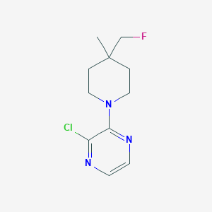 molecular formula C11H15ClFN3 B1491493 2-Chloro-3-(4-(fluoromethyl)-4-methylpiperidin-1-yl)pyrazine CAS No. 2090962-41-5