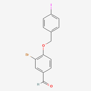 3-Bromo-4-[(4-iodobenzyl)oxy]benzaldehyde