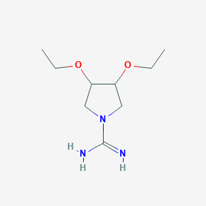 molecular formula C9H19N3O2 B1491495 3,4-Diethoxypyrrolidine-1-carboximidamide CAS No. 2097993-67-2