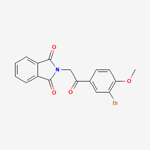 molecular formula C17H12BrNO4 B14914978 2-(2-(3-Bromo-4-methoxyphenyl)-2-oxoethyl)isoindoline-1,3-dione 