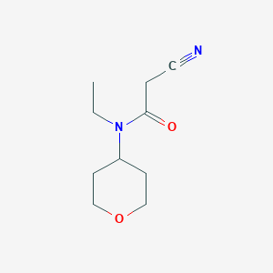 2-cyano-N-ethyl-N-(tetrahydro-2H-pyran-4-yl)acetamide