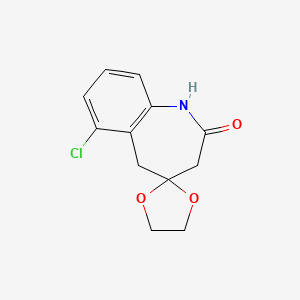 6-Chloro-3,5-dihydrospiro[benzo[b]azepine-4,2'-[1,3]dioxolan]-2(1H)-one