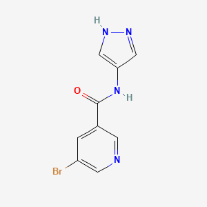 molecular formula C9H7BrN4O B14915017 5-Bromo-N-(1h-pyrazol-4-yl)nicotinamide 