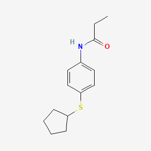 n-(4-(Cyclopentylthio)phenyl)propionamide