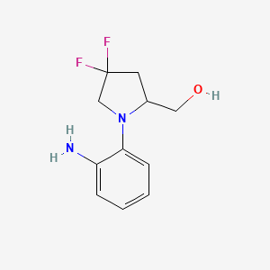 molecular formula C11H14F2N2O B1491506 (1-(2-Aminophenyl)-4,4-difluoropyrrolidin-2-yl)methanol CAS No. 2091632-28-7