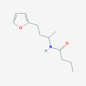 molecular formula C12H19NO2 B14915072 n-(4-(Furan-2-yl)butan-2-yl)butyramide 