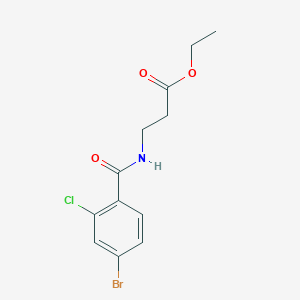 molecular formula C12H13BrClNO3 B14915082 Ethyl 3-(4-bromo-2-chlorobenzamido)propanoate 