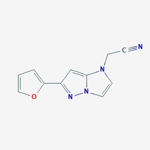 2-(6-(furan-2-yl)-1H-imidazo[1,2-b]pyrazol-1-yl)acetonitrile