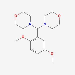 molecular formula C17H26N2O4 B14915106 4,4'-[(2,5-Dimethoxyphenyl)methylene]dimorpholine 