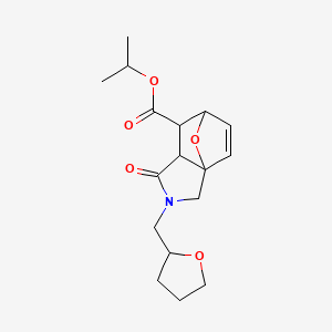 Propan-2-yl 1-oxo-2-(tetrahydrofuran-2-ylmethyl)-1,2,3,6,7,7a-hexahydro-3a,6-epoxyisoindole-7-carboxylate