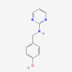 molecular formula C11H11N3O B14915125 4-((Pyrimidin-2-ylamino)methyl)phenol 