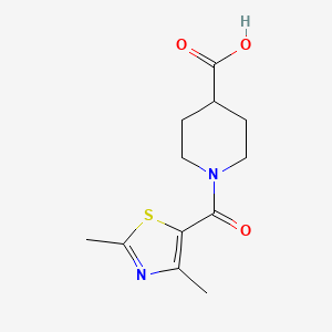 molecular formula C12H16N2O3S B14915154 1-(2,4-Dimethylthiazole-5-carbonyl)piperidine-4-carboxylic acid 