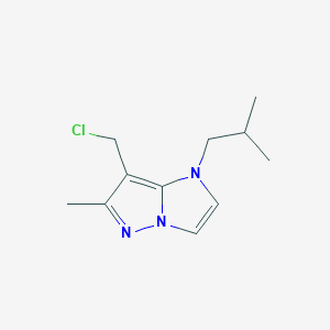 7-(chloromethyl)-1-isobutyl-6-methyl-1H-imidazo[1,2-b]pyrazole