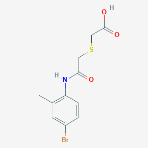 molecular formula C11H12BrNO3S B14915161 2-({[(4-Bromo-2-methylphenyl)carbamoyl]methyl}sulfanyl)acetic acid 