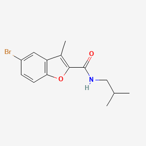 molecular formula C14H16BrNO2 B14915176 5-Bromo-N-isobutyl-3-methylbenzofuran-2-carboxamide 