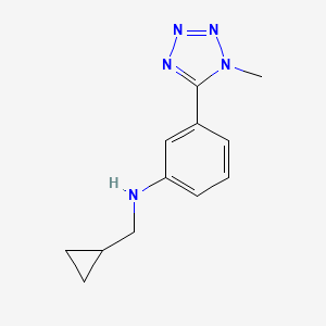 molecular formula C12H15N5 B14915182 n-(Cyclopropylmethyl)-3-(1-methyl-1h-tetrazol-5-yl)aniline 