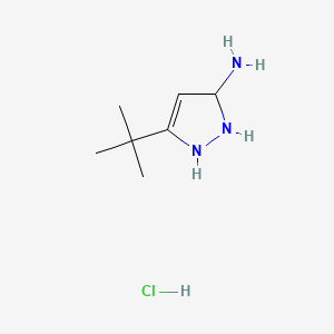 molecular formula C7H16ClN3 B14915190 5-tert-butyl-2,3-dihydro-1H-pyrazol-3-amine;hydrochloride 