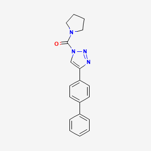 molecular formula C19H18N4O B14915221 [4-(4-Phenylphenyl)-1-triazolyl]-(1-pyrrolidinyl)methanone 