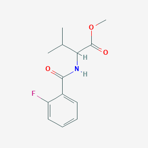 molecular formula C13H16FNO3 B14915222 l-Valine, N-(2-fluorobenzoyl)-, methyl ester 