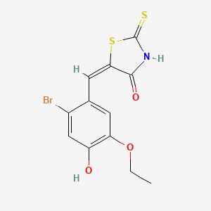 (5E)-5-(2-bromo-5-ethoxy-4-hydroxybenzylidene)-2-sulfanyl-1,3-thiazol-4(5H)-one