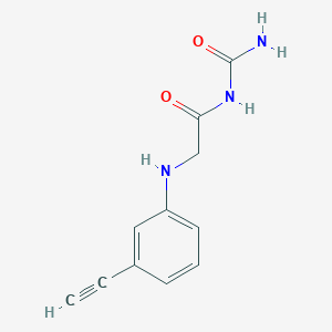 molecular formula C11H11N3O2 B14915232 n-Carbamoyl-2-((3-ethynylphenyl)amino)acetamide 