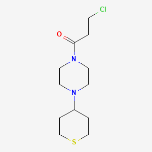 molecular formula C12H21ClN2OS B1491524 3-Chloro-1-[4-(thian-4-yl)piperazin-1-yl]propan-1-one CAS No. 2097973-48-1