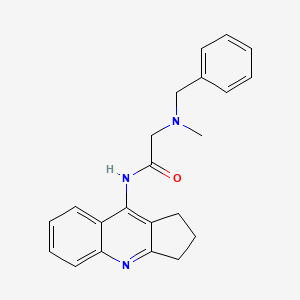 molecular formula C22H23N3O B14915243 2-(Benzyl(methyl)amino)-N-(2,3-dihydro-1H-cyclopenta[b]quinolin-9-yl)acetamide 