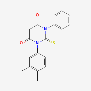 molecular formula C18H16N2O2S B14915248 1-(3,4-dimethylphenyl)-3-phenyl-2-thioxodihydropyrimidine-4,6(1H,5H)-dione 