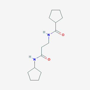 molecular formula C14H24N2O2 B14915249 n-(3-(Cyclopentylamino)-3-oxopropyl)cyclopentanecarboxamide 