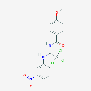 4-methoxy-N-{2,2,2-trichloro-1-[(3-nitrophenyl)amino]ethyl}benzamide