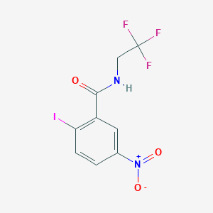 molecular formula C9H6F3IN2O3 B14915271 2-iodo-5-nitro-N-(2,2,2-trifluoroethyl)benzamide 