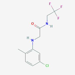 molecular formula C11H12ClF3N2O B14915272 2-((5-Chloro-2-methylphenyl)amino)-N-(2,2,2-trifluoroethyl)acetamide 