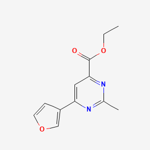 Ethyl 6-(furan-3-yl)-2-methylpyrimidine-4-carboxylate