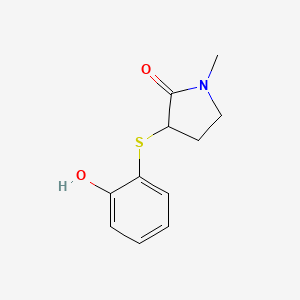 3-((2-Hydroxyphenyl)thio)-1-methylpyrrolidin-2-one