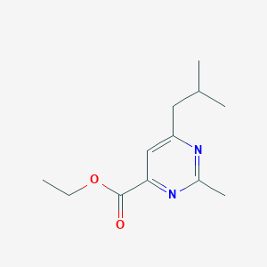 Ethyl 2-methyl-6-(2-methylpropyl)pyrimidine-4-carboxylate