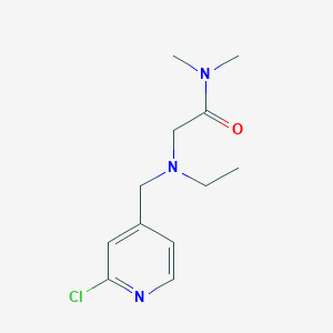 molecular formula C12H18ClN3O B14915292 2-(((2-Chloropyridin-4-yl)methyl)(ethyl)amino)-N,N-dimethylacetamide 